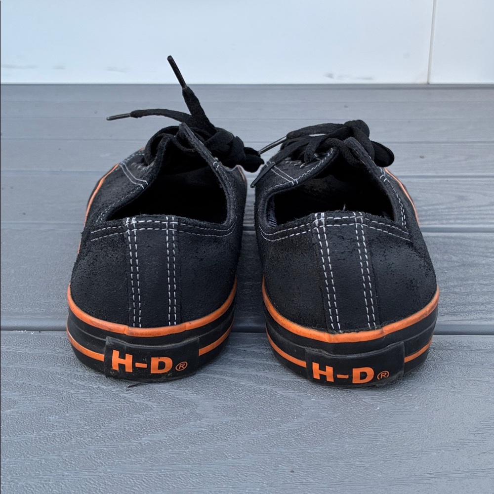 Harley-Davidson Women’s Zia Low Tops Sneakers Shoes Black & Orange Size 10 - Picture 6 of 11